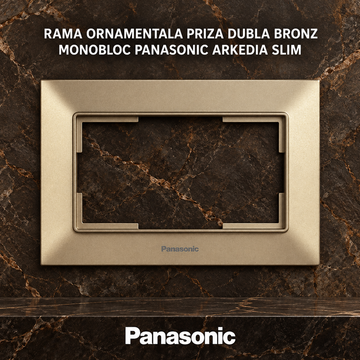 Rama Ornamentala Priza Dubla Bronz Monobloc Panasonic Arkedia Slim