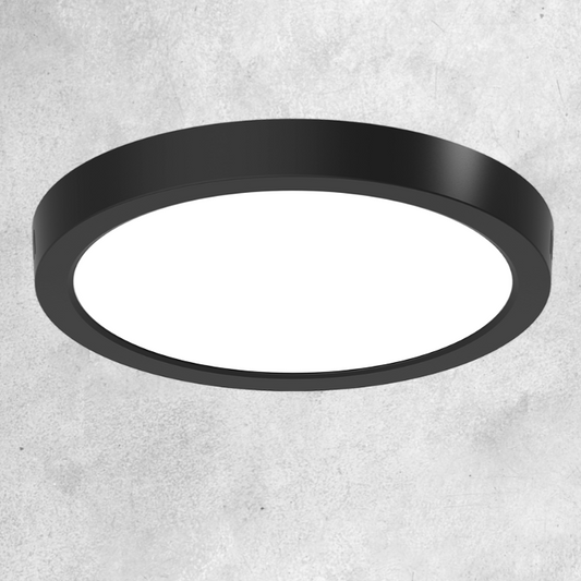 Spot LED 28W Rotund Negru / ⌀287mm / Aplicat