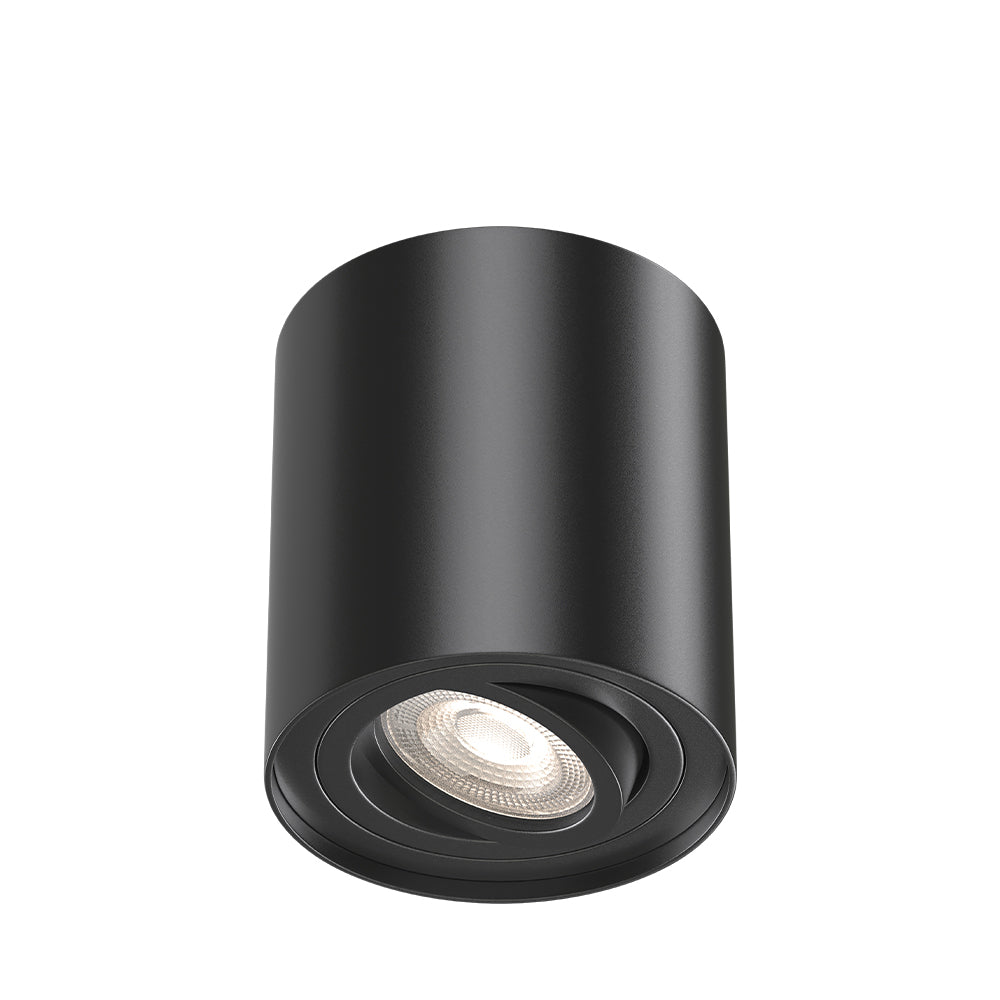 Spot Aplicat Cilindric Negru Dulie Gu10 10CM