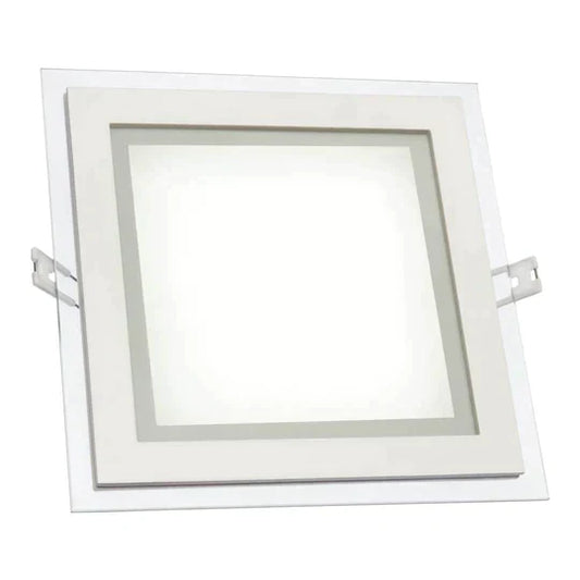 Spot Led 15W Patrat Mat Rama Sticla / 200X200Mm Incastrabil Led Spot Light