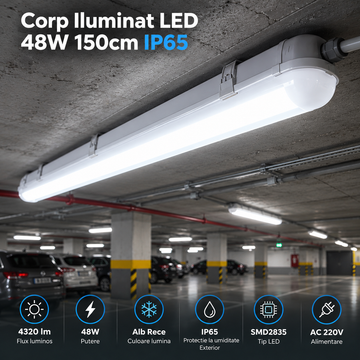 Corp Iluminat LED 48W 150cm IP65