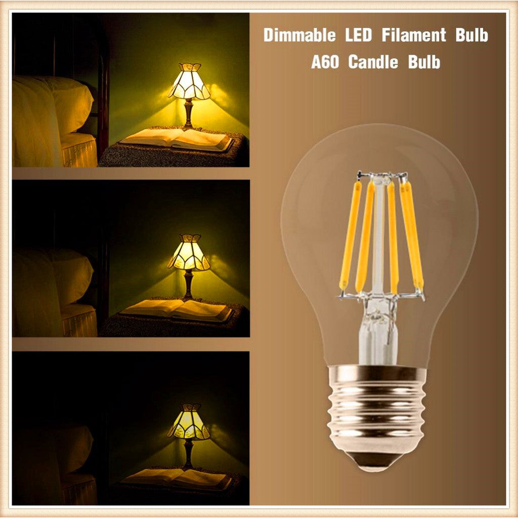 Bec Led E27 6W Filament A60 Bulb