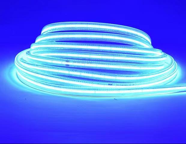 Rola Banda Led Cob 220V Exterior Ip65 - 100M Albastru / 10W Strips