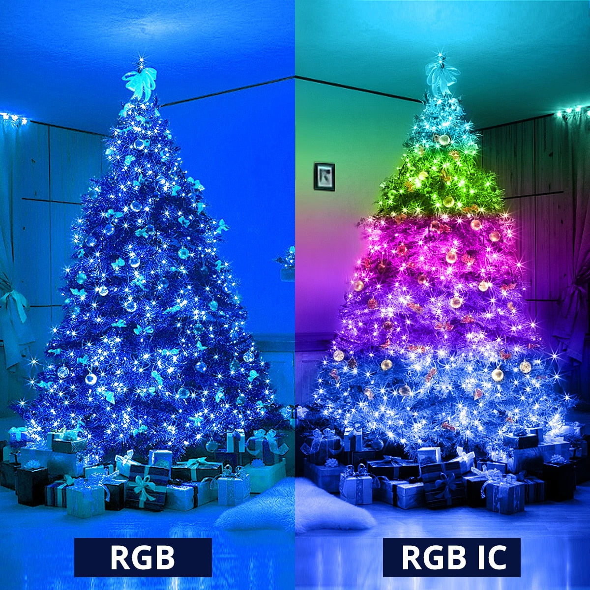 Kit Banda Led Rgb Ic Smart Digital 12V 10M Usb Telecomanda 24 Taste Strips