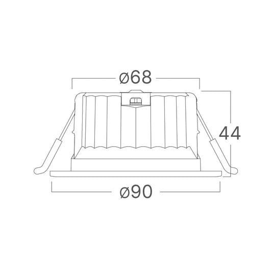 Spot LED 9W Incastrabil CCT cu 3 Lumini Rotund Negru pentru Exterior IP54