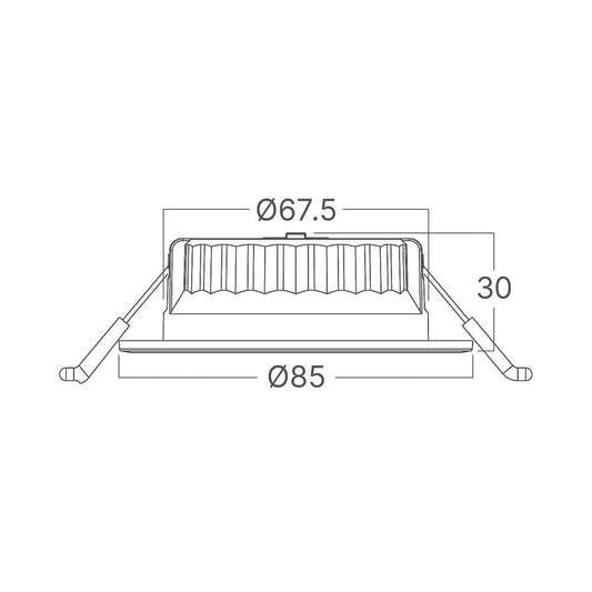 Spot LED Incastrabil Rotund Alb si Negru cu 3 Lumini ⌀8.5CM