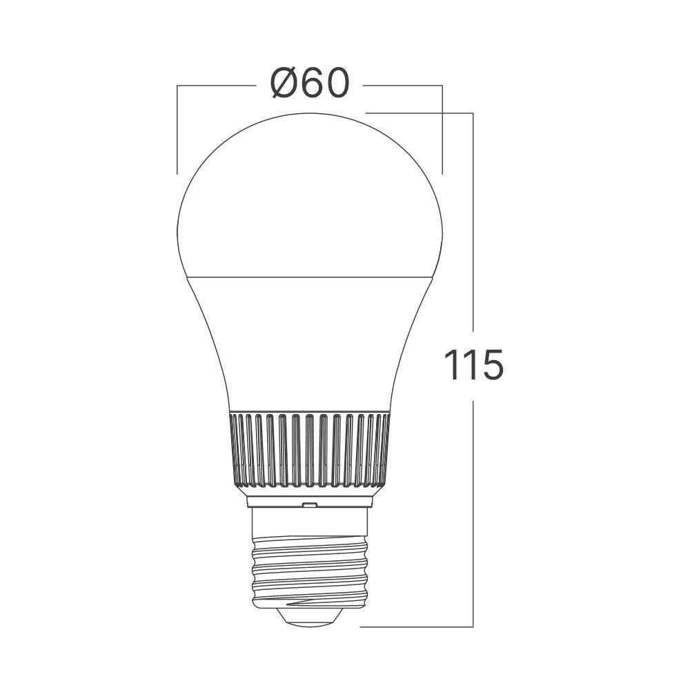 Bec LED E27 8,5W A60 Glob Mat LED BULB