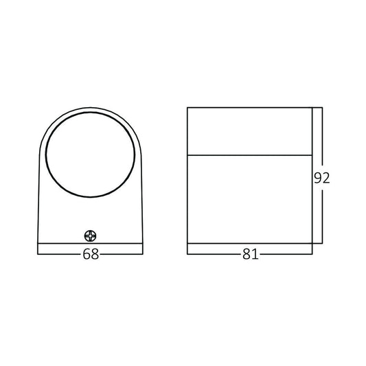 Aplica IP44 Dulie 1xGU10 Black 8.1CM