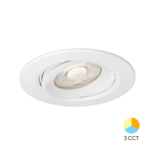 Spot LED Incastrabil Rotund Fascicul Reglabil Alb cu 3 Lumini ⌀9CM