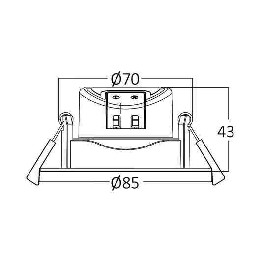 Spot LED Incastrabil Rotund Fascicul Reglabil Argintiu cu 3 Lumini ⌀8.5CM