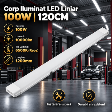 Corp Liniar LED Alb Proline 120 Cm 100W 6500K