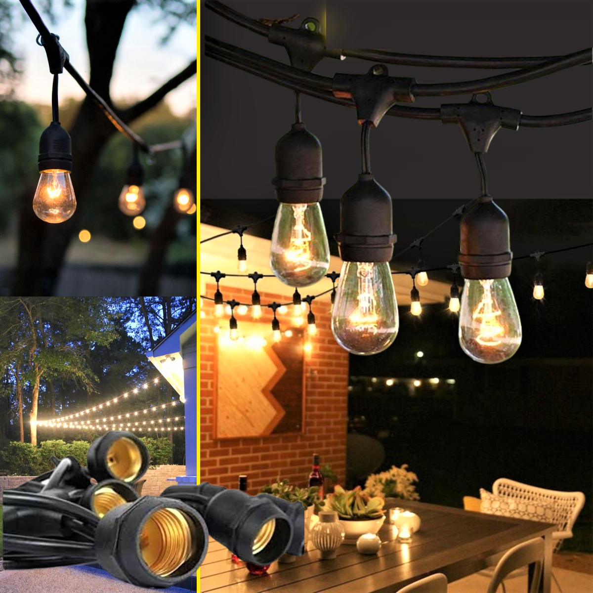 Ghirlanda Luminoasa Cu Pendule 5M / 10Xe27 Interconectabil Bulb Strip