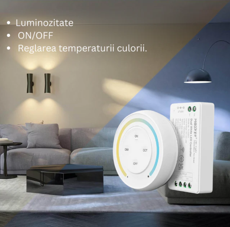 Controller Banda LED CCT 12A 12V cu Telecomanda Rotunda CONTROLLER CCT 12V Lighting