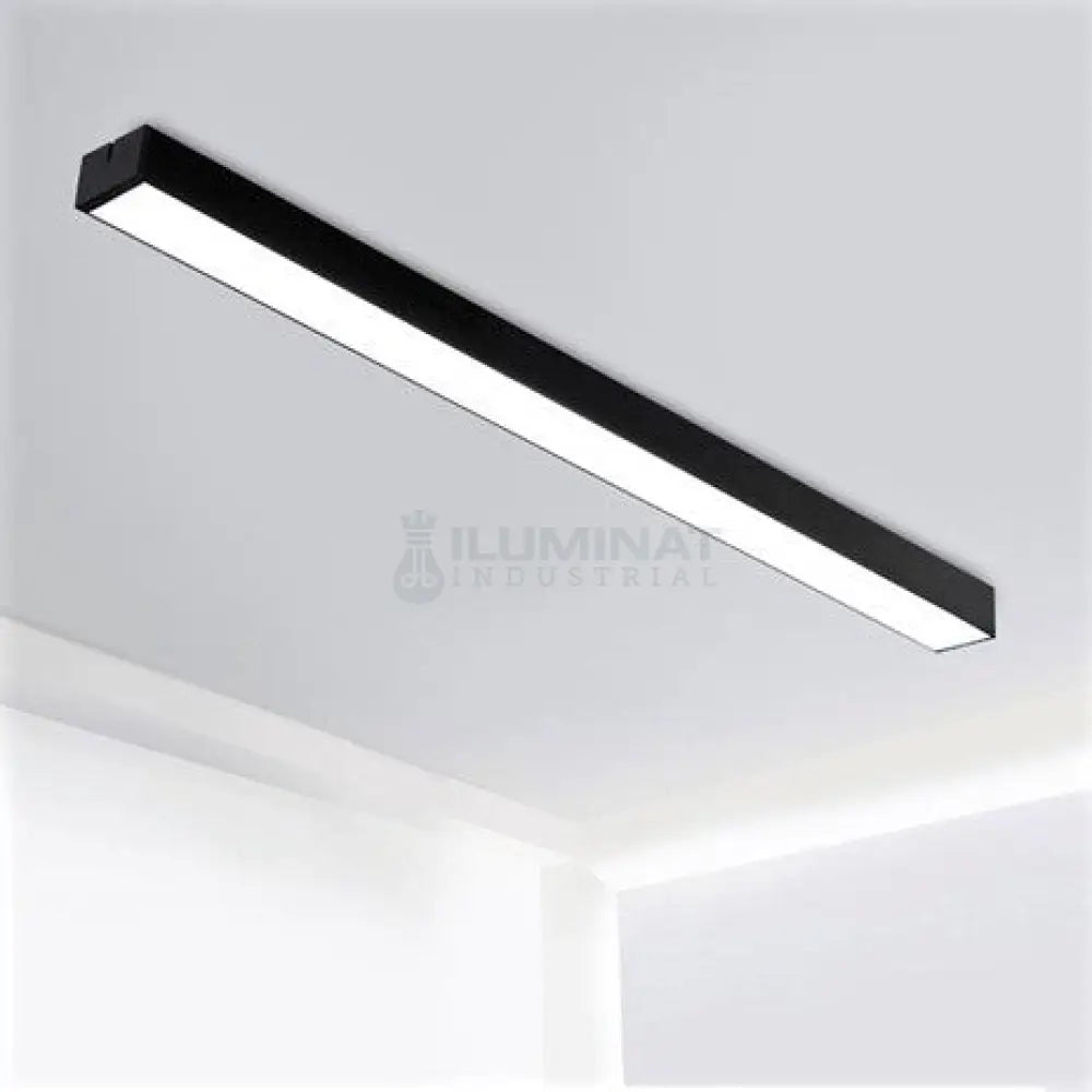 Corp Iluminat Led Liniar 36W 120Cm Aplicat Negru Echivalent 250W