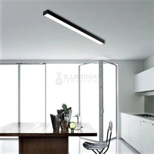 Corp Iluminat LED Liniar 20W 120cm Aplicat Negru Echivalent 150W