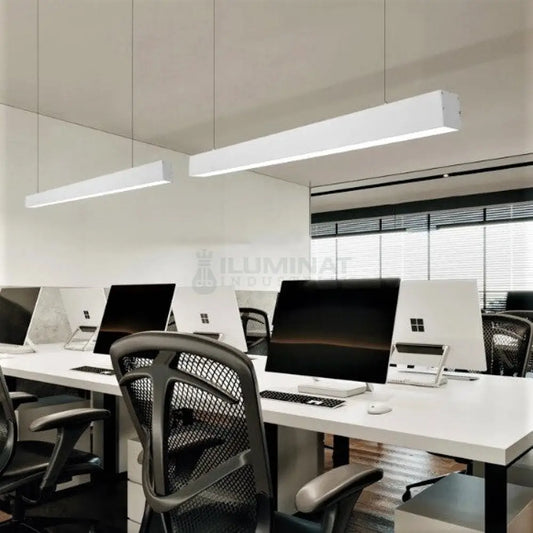 Corp Iluminat LED Liniar 54W 120cm Suspendat/Aplicat Alb