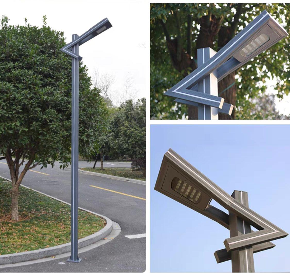 Stalp Iluminat Stradal 50W Alb Natural + Albastru 3M Street Light Pole