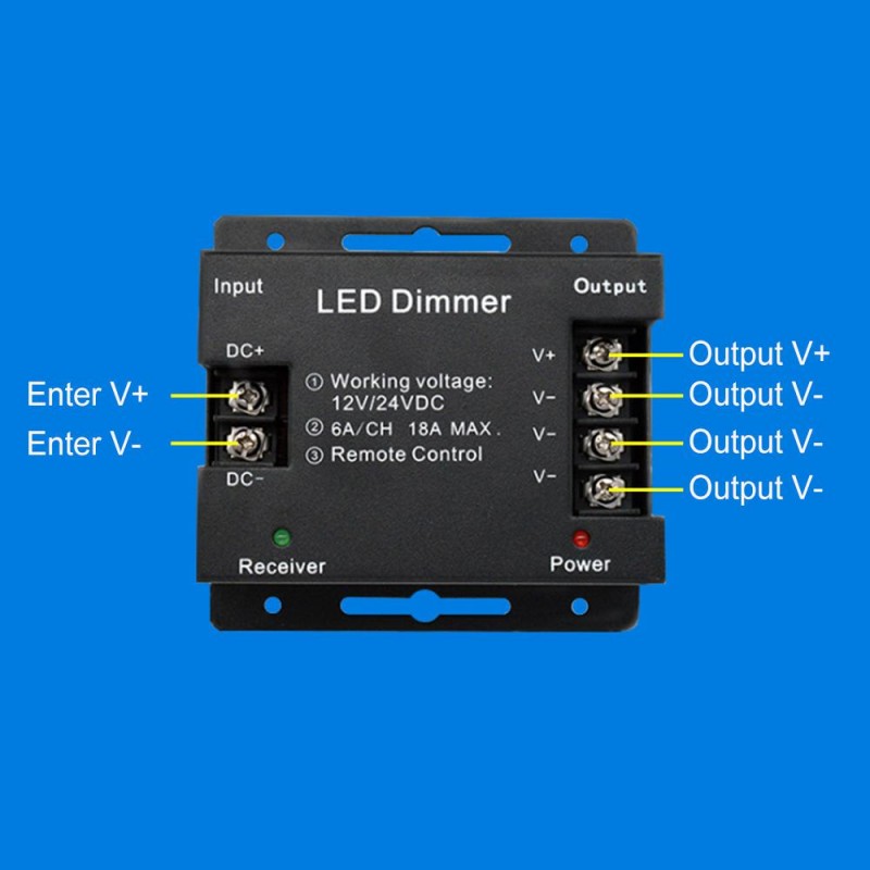 Dimmer 18A 12-24V Touch Telecomanda Rf Lighting Accessories
