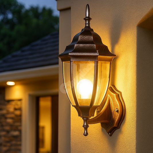 Aplica Exterior Tip Felinar 1XE27 GOLD IP65 AURIE Wall Light Fixtures