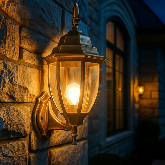Aplica Exterior Tip Felinar 1XE27 GOLD IP65 AURIE Wall Light Fixtures