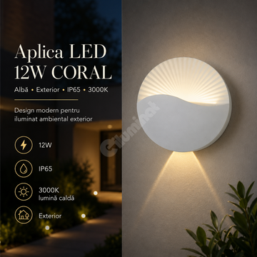 Aplica LED 12W CORAL Alba Exterior