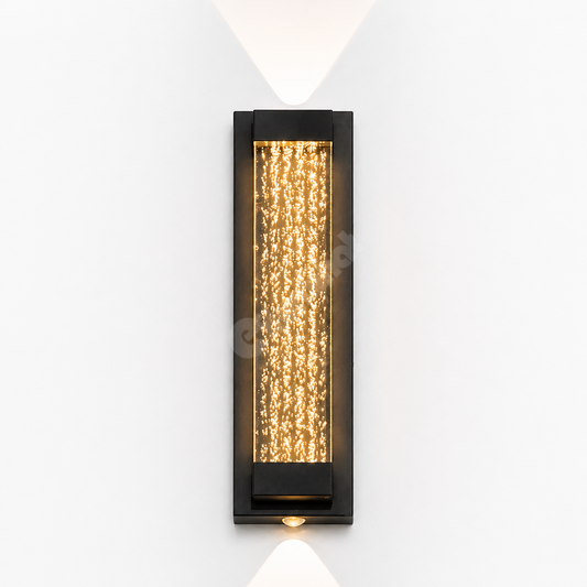 Aplica LED 18CM 8W Liniara Bubble Neagra Exterior