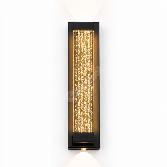Aplica LED 30CM 16W Liniara Bubble Neagra Exterior