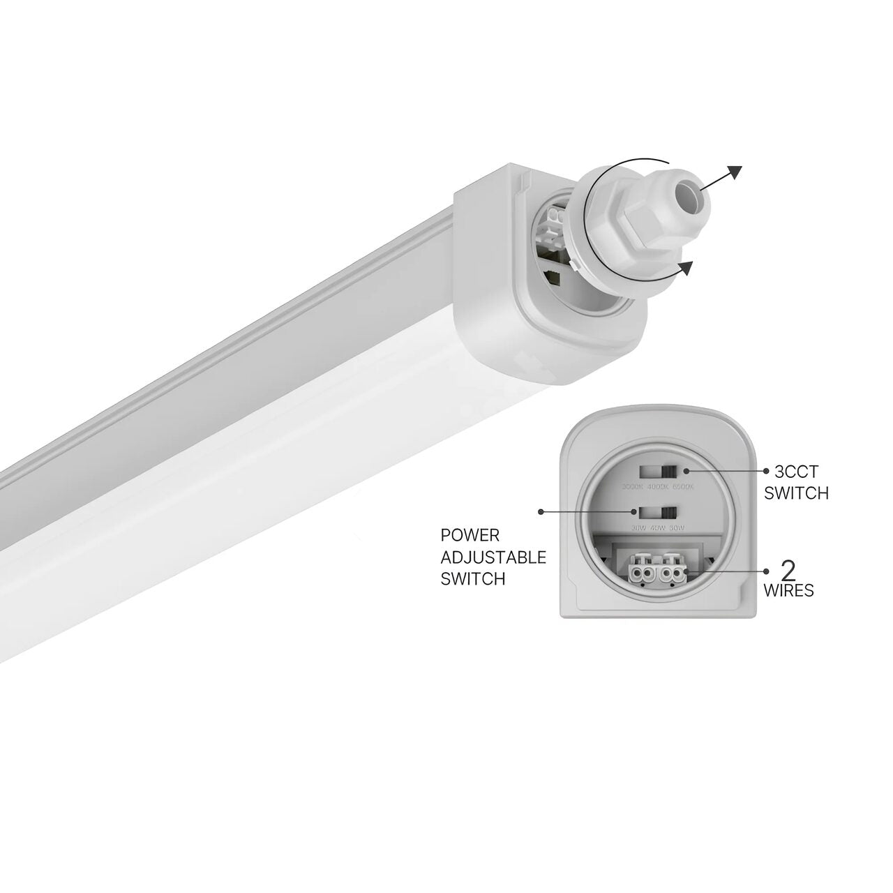 Corp Iluminat LED 25W 60cm IP65 CCT 2520lm Interconectabil