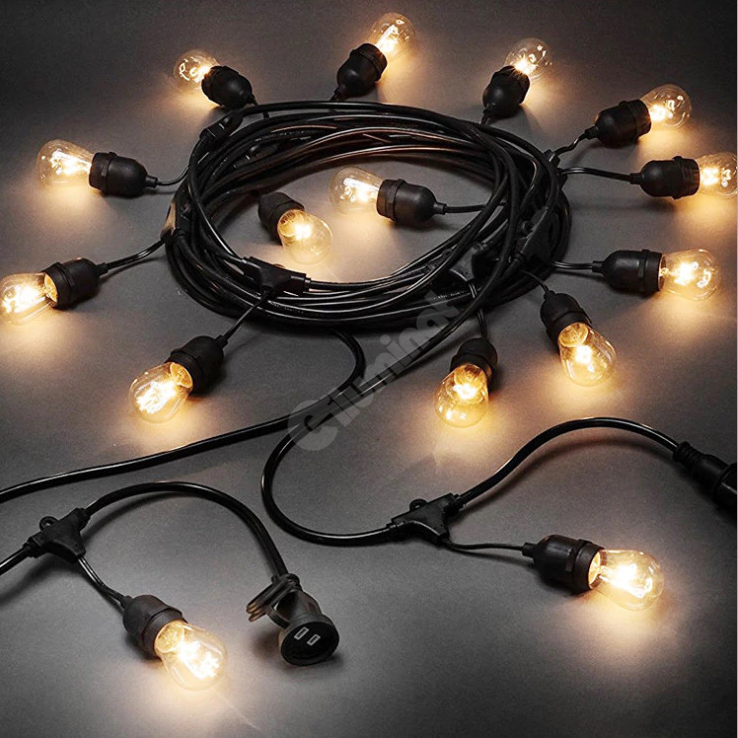 Ghirlanda Luminoasa Cu Pendule 10M / 15Xe27 Interconectabil Bulb Strip
