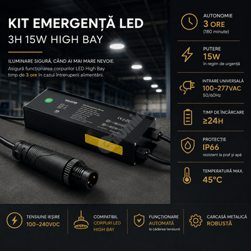 Kit Emergenta 3H 15W High Bay IP66 SOLENTIS