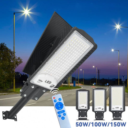 Lampa LED 150W Solara cu Panou Reglabil si Telecomanda 6500K