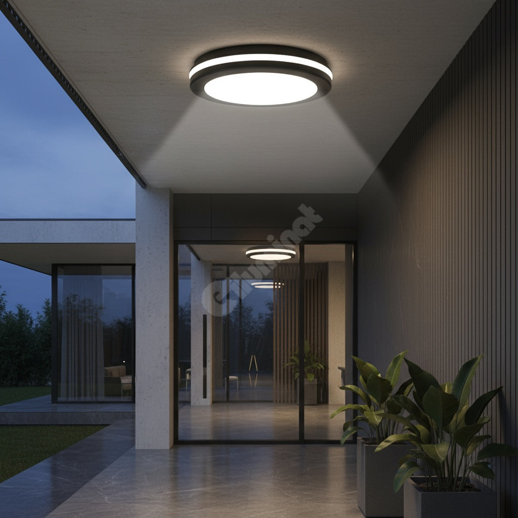 Aplica LED 40W Rotunda Miraq Neagra Exterior Lighting Fixtures