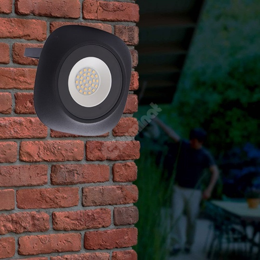 Proiector Led 20W Iris Rotund Negru Led Flood Light
