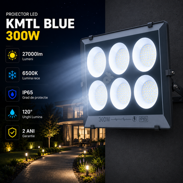 Proiector LED 300W KMTL Blue IP65 27000lm 6500K