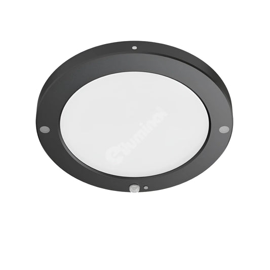 Spot LED 20W Rotund Negru CCT / ⌀220mm / Aplicat cu Senzor