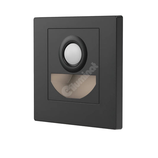 Spot LED Treapta STEP Black Square 3W CCT cu Senzor de Miscare