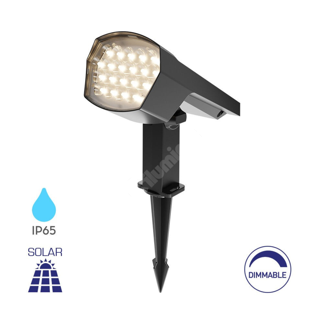 Stalp LED Gradina cu Incarcare Solara 12W STALPISOR ORNAMENTAL SOLAR / NEAGRA SOLAR LIGHT