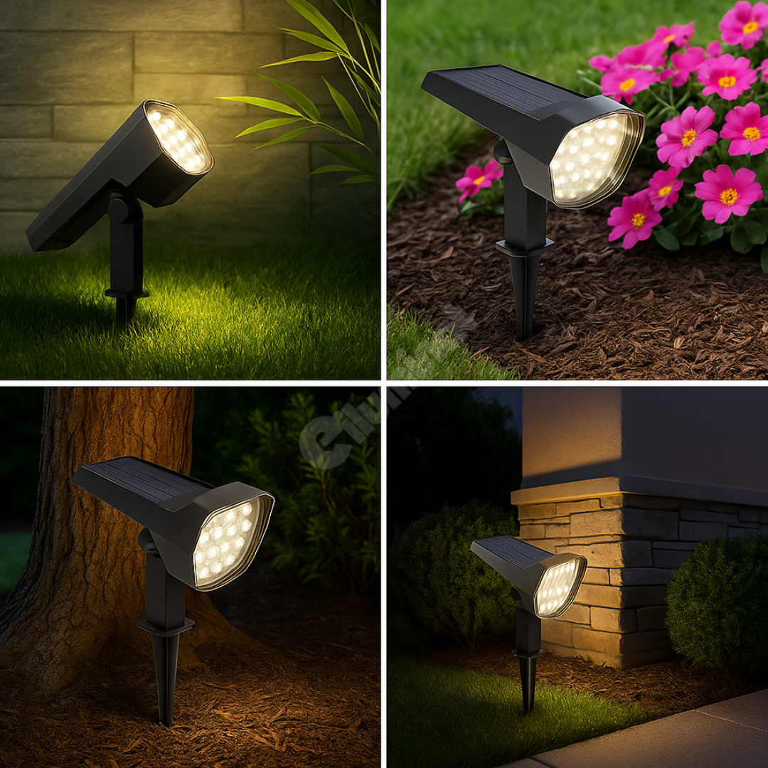 Stalp LED Gradina cu Incarcare Solara 12W STALPISOR ORNAMENTAL SOLAR / NEAGRA SOLAR LIGHT
