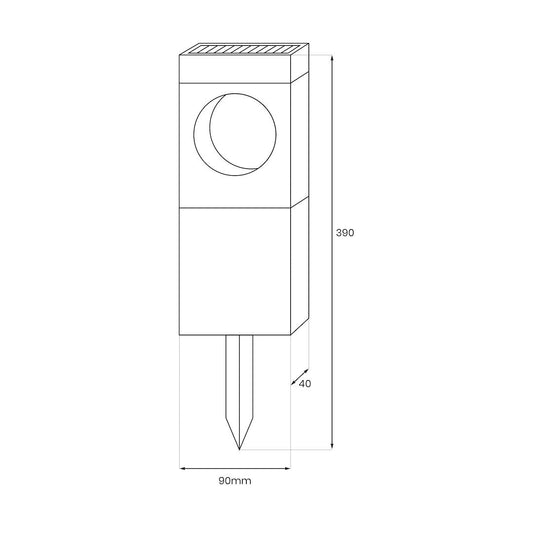 Lampa LED Cyklop cu Incarcare Solara 39CM Premium