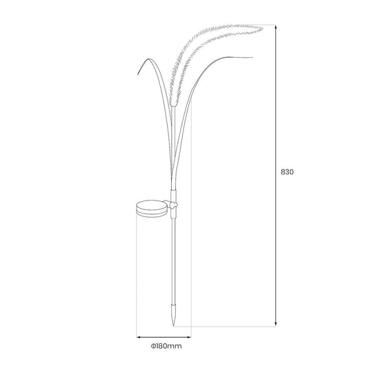 Stalp de Gradina Setaria cu Incarcare Solara 83CM Premium