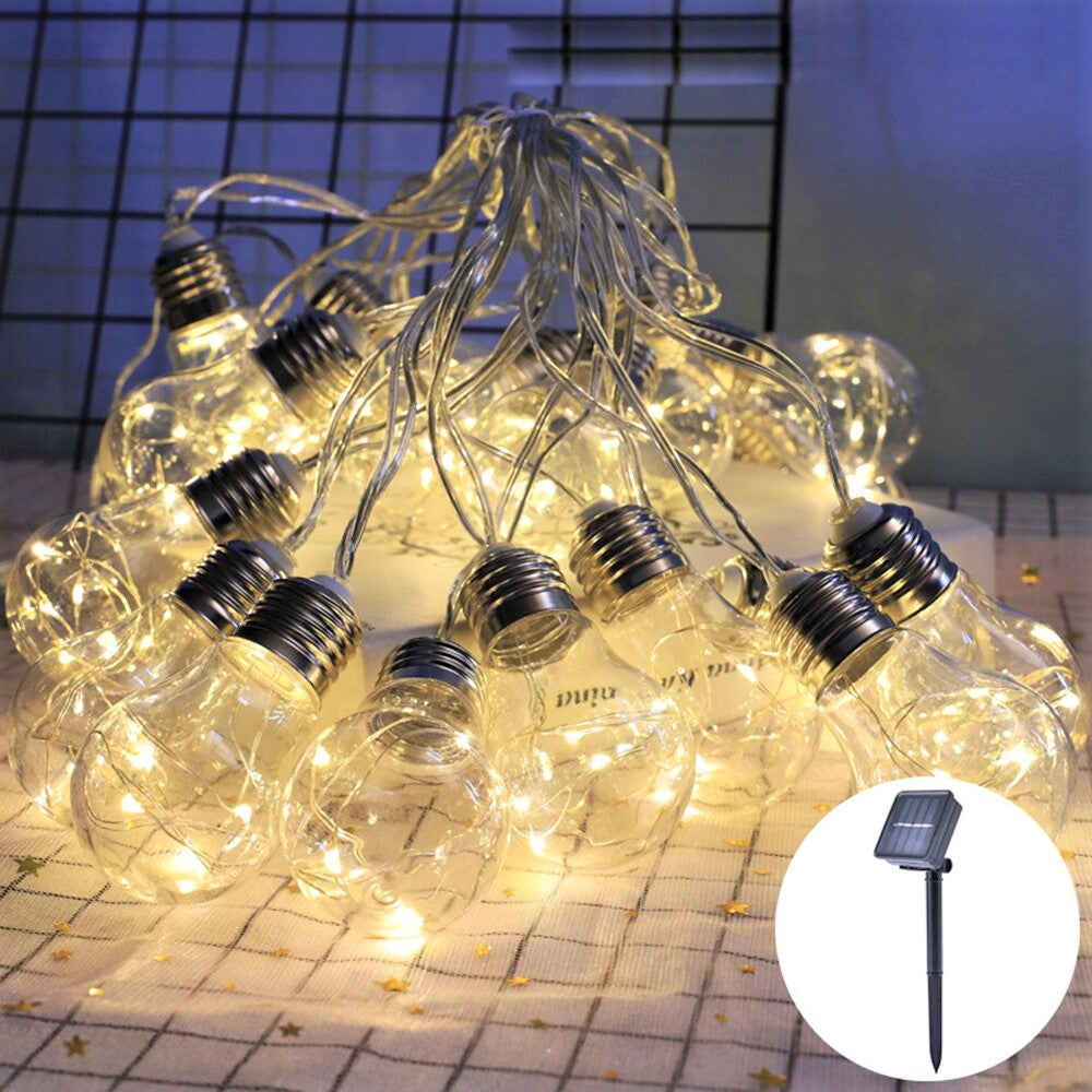 Ghirlanda Solara 10 Becuri / 4M Exterior Solar Light Rope
