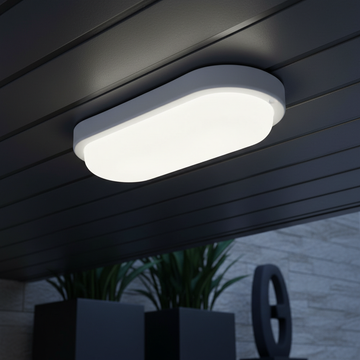 Aplica LED Ovala Exterior 18W Rotunda BAT 100lm/W XAVI Alba