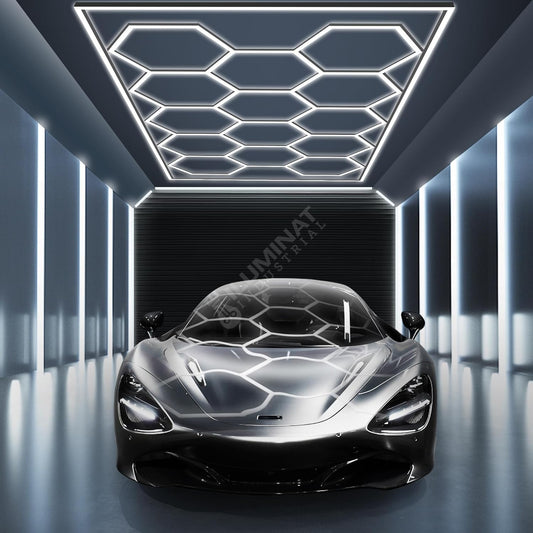 HoneyComb LED 14 Hexagoane Luminoase Cu Rama 672W 484 X 243 CM