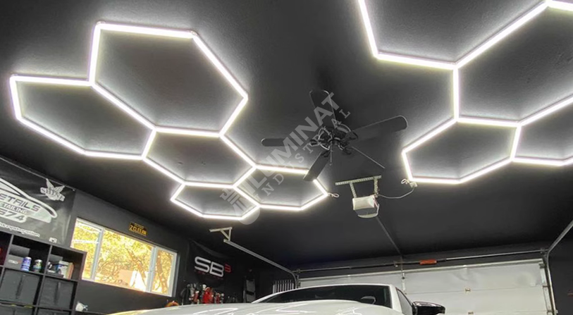 HoneyComb LED Hexagon Luminos PREMIUM Rama De Aluminiu