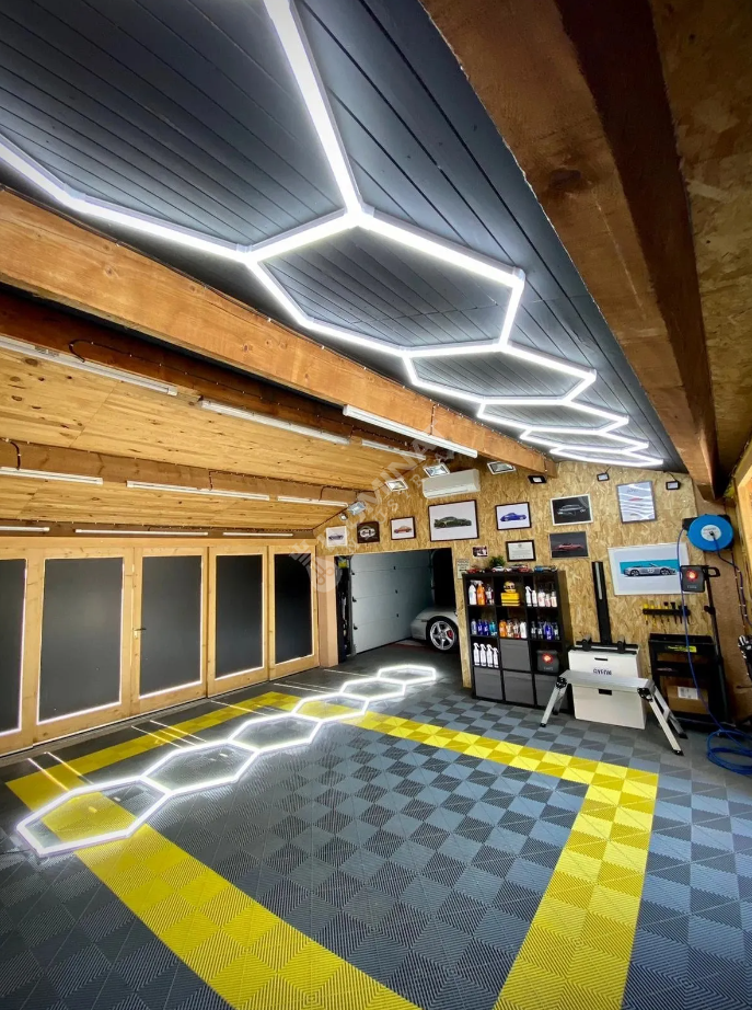 HoneyComb LED Hexagon Luminos PREMIUM Rama De Aluminiu