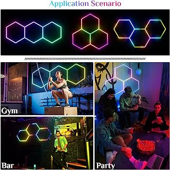 HoneyComb LED Hexagon Luminos RGB SMART 250cm X 100cm