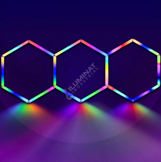 HoneyComb LED Hexagon Luminos RGB SMART 250cm X 100cm