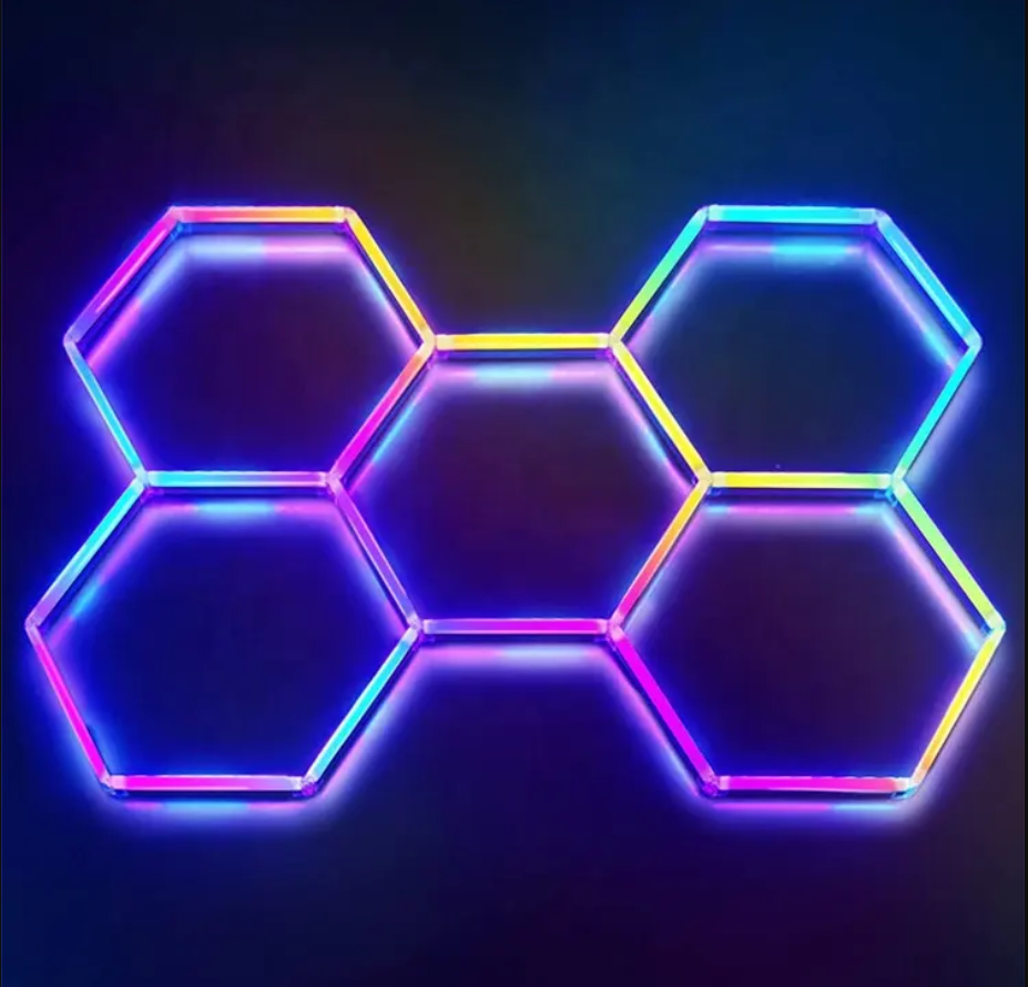 Honeycomb Led Hexagon Luminos Rgb Smart 244Cm X 170Cm Honeycomb Lights