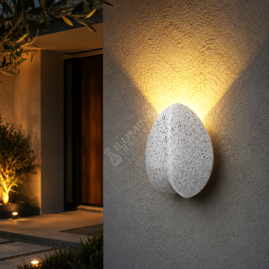 Aplica LED 7W Exterior SHELL Efect Piatra Alba