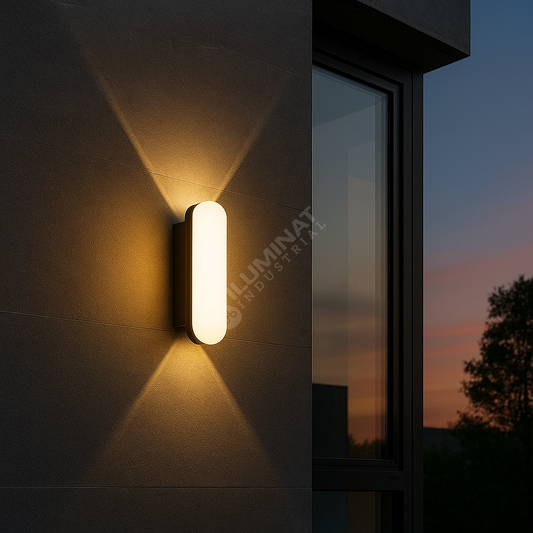 Aplica LED Exterior 12W Neagra Full Dispersion Echivalent 150W
